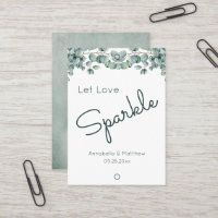 Boho Eucalyptus Let Love Sparkle Wedding Sparkler