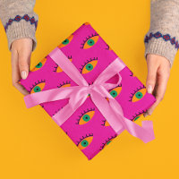 BOHO Evil Eye Pattern Funky Fuchsia Fun