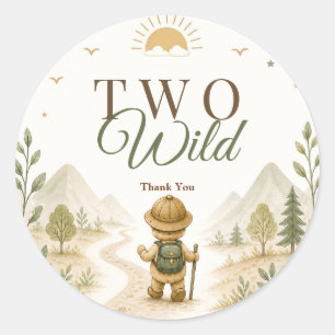 Boho Explorer Kids Birthday Sticker Neutral