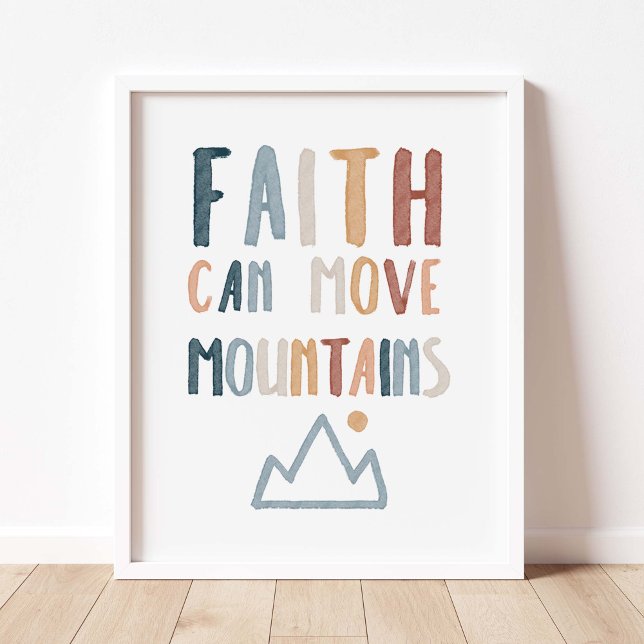 Boho Faith can move your mountains poster (Creator Uploaded)