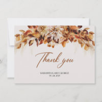 Boho fall and autumn watercolor flowers leaves