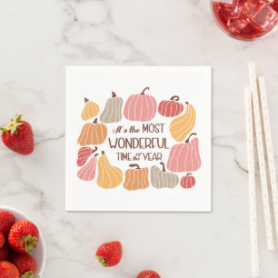 Boho Fall Autumn Quote  Napkin