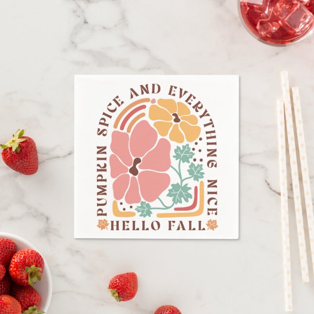 Boho Fall Autumn Quote  Napkin (Insitu)