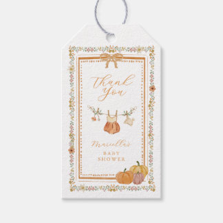 Boho Fall Baby Shower Favour Gift Tag