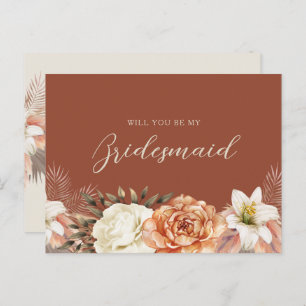 Boho Fall Bridesmaid Proposal Card
