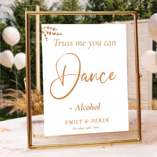 Boho Fall Burnt Orange Wedding Bar Sign