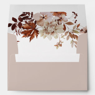 Boho fall elegant wedding envelope