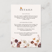 Boho Fall Florals Butterfly Wedding