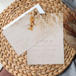 Boho Fall Flowers RSVP Card<br><div class="desc">A romantic,  modern photo realistic fall wedding invitation suite featuring a neutral dried floral bouquet in wheat,  ochre and rust tones. This RSVP card is the perfect compliment to our wedding invitation.</div>