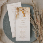 Boho Fall Flowers Wedding Program Invitation<br><div class="desc">Boho Fall Flowers Wedding Program. Click the edit button to customise this design with your details.</div>
