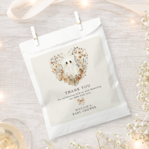 Boho Fall Ghost Baby Shower Thank You Favour Bags