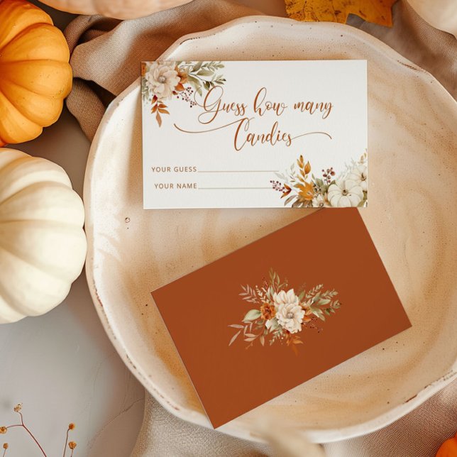 Boho fall guess how many candies enclosure card (Creator Uploaded)
