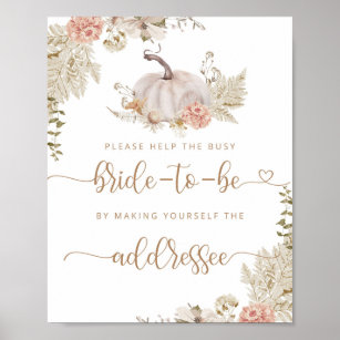  Boho fall help the busy bride Address an Envelope Poster