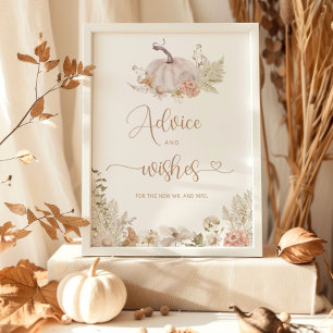 Boho Fall in love advice and wishes for Newlyweds  Poster