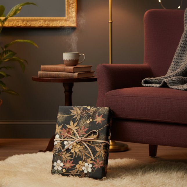 Boho Fall Japanese Wrapping Paper Sheet (Creator Uploaded)