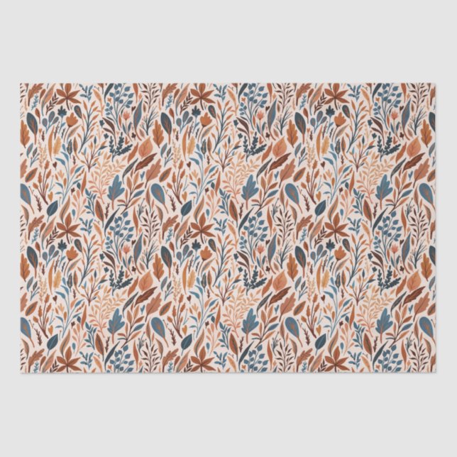 Boho Fall Leaves Tissue Paper (Front)