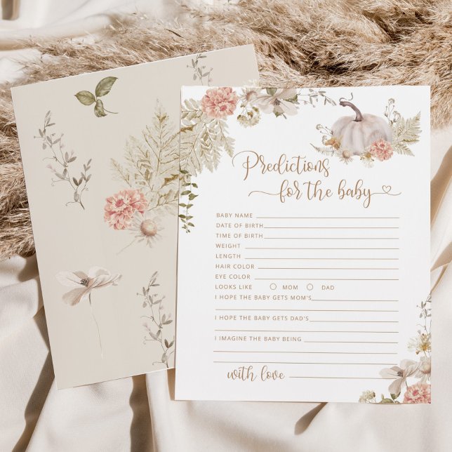 Boho fall Little pumpkin floral baby predictions  (Creator Uploaded)