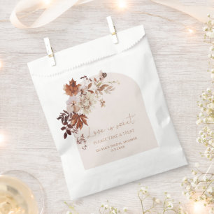 Boho fall love is sweet take a treat favour bags