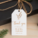 Boho Fall Orange Thank You Wedding Favours Tags<br><div class="desc">Show appreciation with our "Boho Fall Orange Thank You Wedding Favours Tags." These tags,  perfect for bohemian and fall weddings,  feature burnt orange and dried floral accents,  adding a touch of rustic charm to your wedding favours. Simply elegant,  they express your gratitude in style.</div>