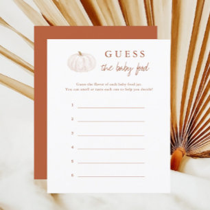 Boho Fall Pumpkin Baby Shower Guess The Baby Food