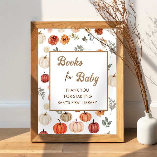 Boho Fall Pumpkin Books For Baby Poster (Creator Uploaded)