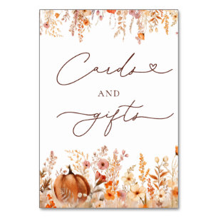 Boho Fall Pumpkin Cards and Gifts Sign