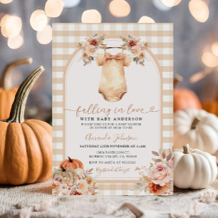 Boho Fall Pumpkin Clothes Baby Shower Invitation