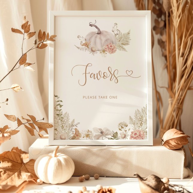 Boho fall pumpkin Favours please take  Poster (Creator Uploaded)