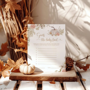 Boho Fall pumpkin guess the baby food game