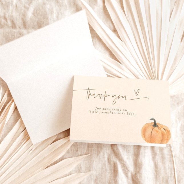 Boho Fall Pumpkin Thank You Card (Creator Uploaded)