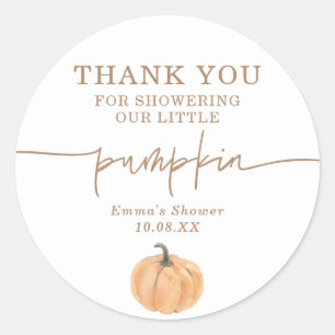 Boho Fall Pumpkin Thank You Favour Sticker
