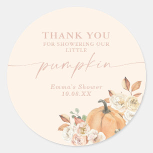 Boho Fall Pumpkin Thank You Favour Sticker
