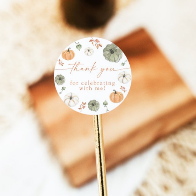 Boho Fall Pumpkin Thank You Favour Sticker (Creator Uploaded)