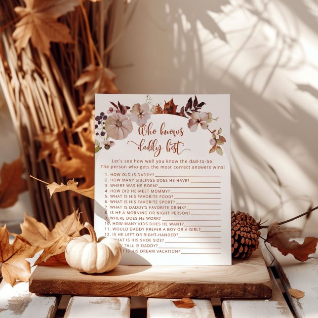 Boho fall pumpkin who knows daddy best game (Creator Uploaded)