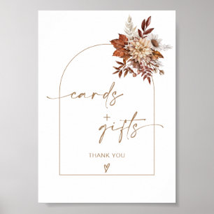 Boho Fall Terracotta Arch Cards & Gifts Sign
