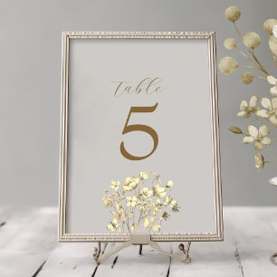 Boho Fall Wedding Table Number Sign