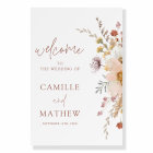 Boho Fall Wildflower Wedding Welcome Sign
