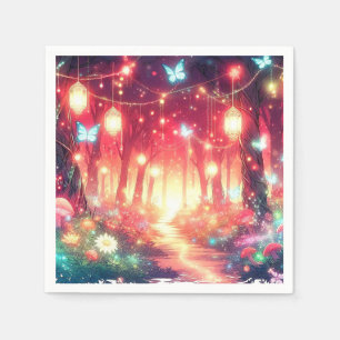 Boho Fantasy Enchanted Forest Baby Shower Napkin