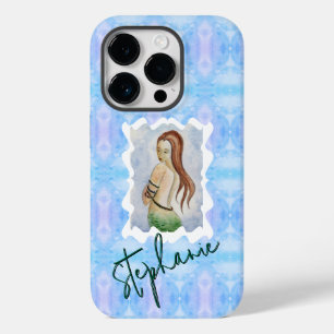 Boho Fantasy Mermaid Personalized Watercolor Case-Mate iPhone 14 Pro Case