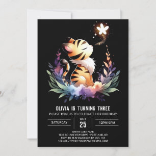 Boho Fantasy Tiger Birthday Invitation