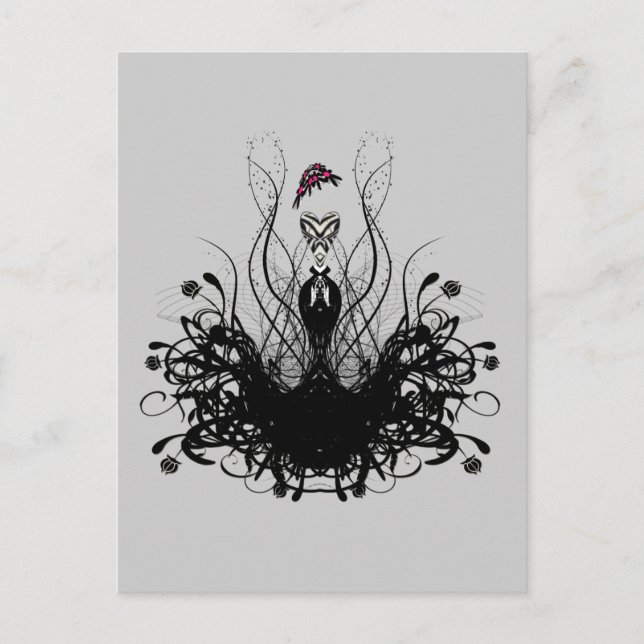 Boho Fashion Diva any custom colour Background Postcard (Front)