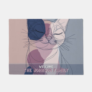 Boho Fatcat Home Outdoor Cat Mum Dad Doormat