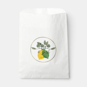 Boho Faux Gold Rim Citrus Lime Lemon Favour Bags