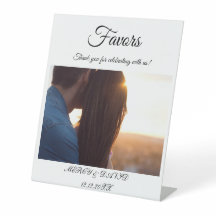 Boho Favor Photo Pedestal Sign