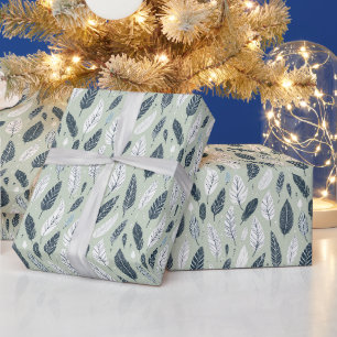 Boho Feather Seamless Pattern Design Wrapping Paper