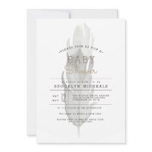 Boho Feather | Watercolor Baby Shower