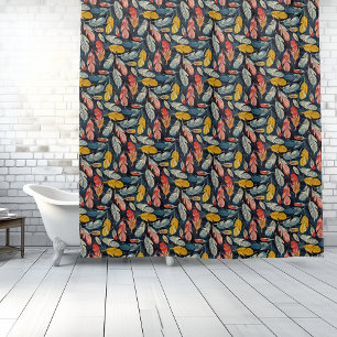 Boho Feathered Whimsy Shower Curtain