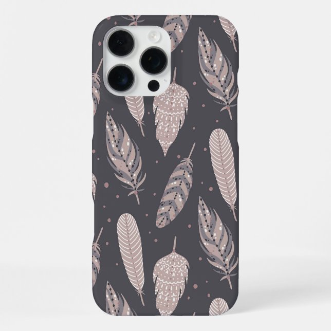 Boho Feathers iPhone Case (Back)