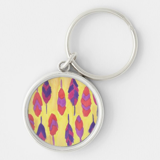 Boho Feathers Key Ring (Front)