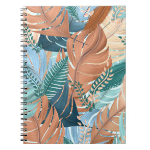 Boho feathers notebook
